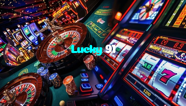 Lucky 91 casino presented on mobile device in Pakistan with slots and live games