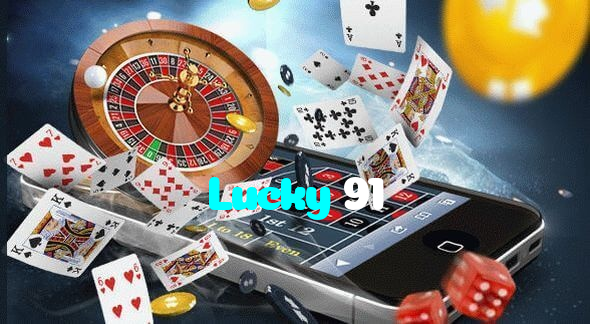 Lucky 91 casino presented on mobile device in Pakistan with slots and live games
